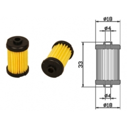 OMNIA plastic filter repair kit, with hole, flat, PT-KLPG04, dimensions