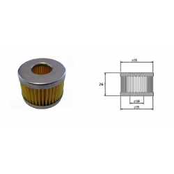 LPG filter FACH metal with a hole, dimensions